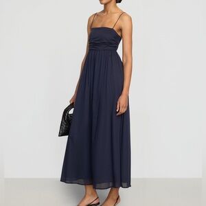 Modern Citizen Aurora Ruched Organic Cotton Maxi Dress
